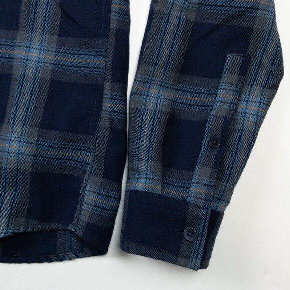 Icebreaker Merino Wool Flannel Shirt Men's Small Blue Navy Plaid Outdoor - Picture 5 of 14